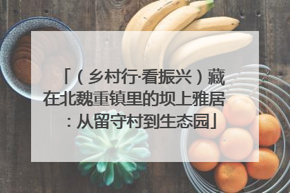 （乡村行·看振兴）藏在北魏重镇里的坝上雅居：从留守村到生态园